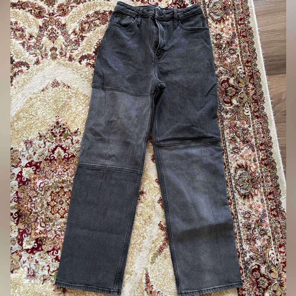 Gray Denim Jeans with patches design